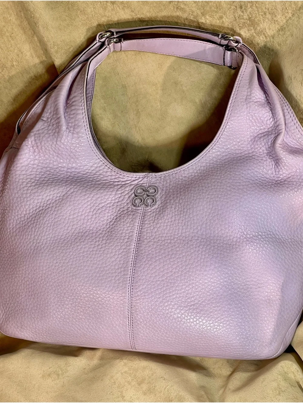 Coach Lavender Pebbled Leather Hobo Bag
